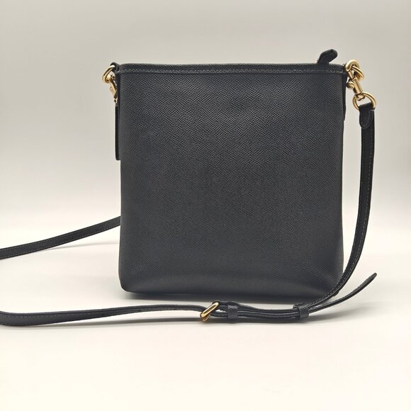 COACH Cross grain leather Kitt small crossbody messenger bag -BLACK (Has defect) - Picture 6 of 14